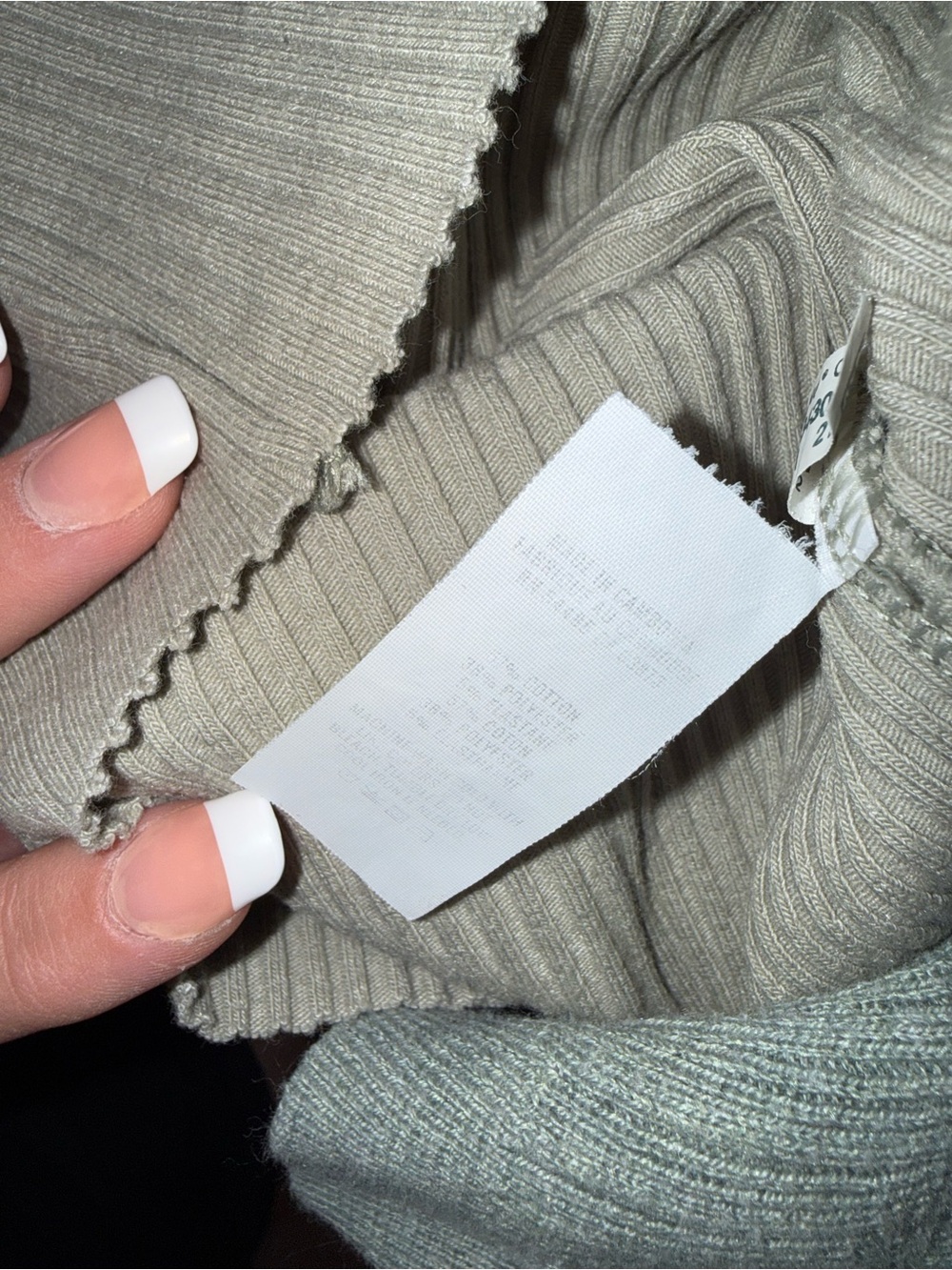 Aerie (XS) Light Green Lightly Ribbed Crop Top - Picture 5 of 5